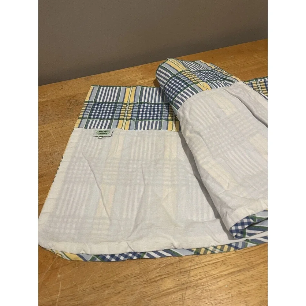 Waverly Home Classics Window‎ Valance Blue Yellow Plaid 60